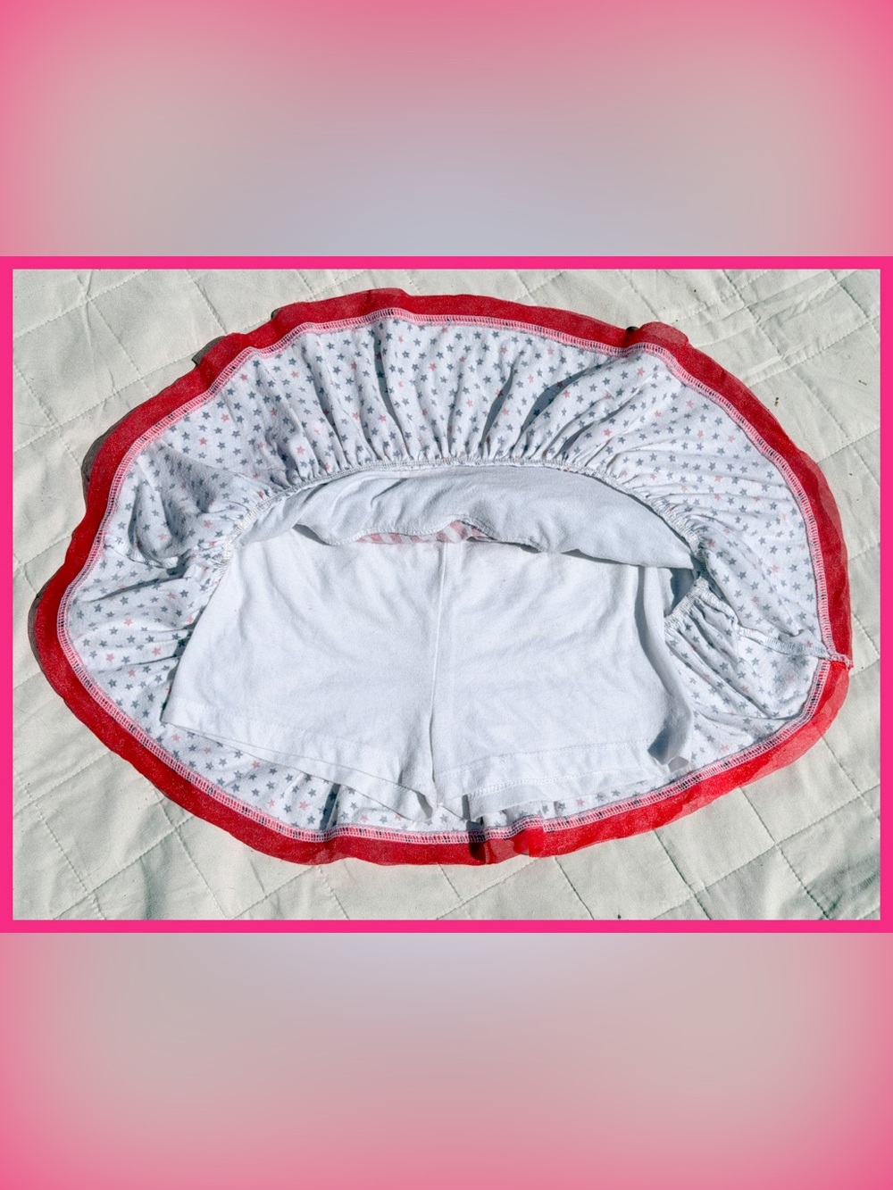 QUICK SHIP DISCOUNTED 4th of July Stars & Stripes Ruffle Tier Skort Skirt Girl 4 - Picture 4 of 5